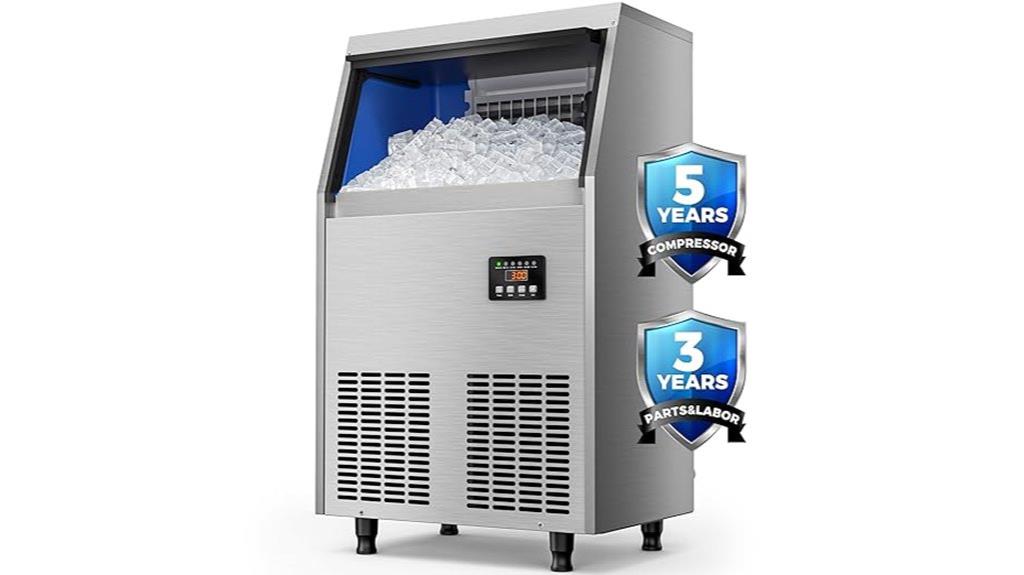 100lbs stainless steel ice maker