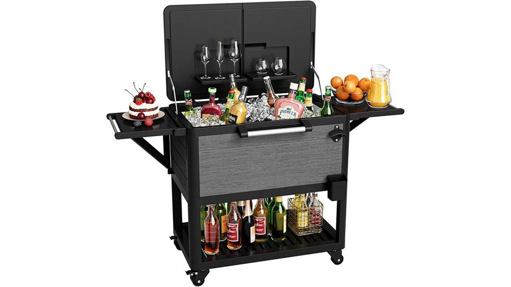 104 quart rolling cooler