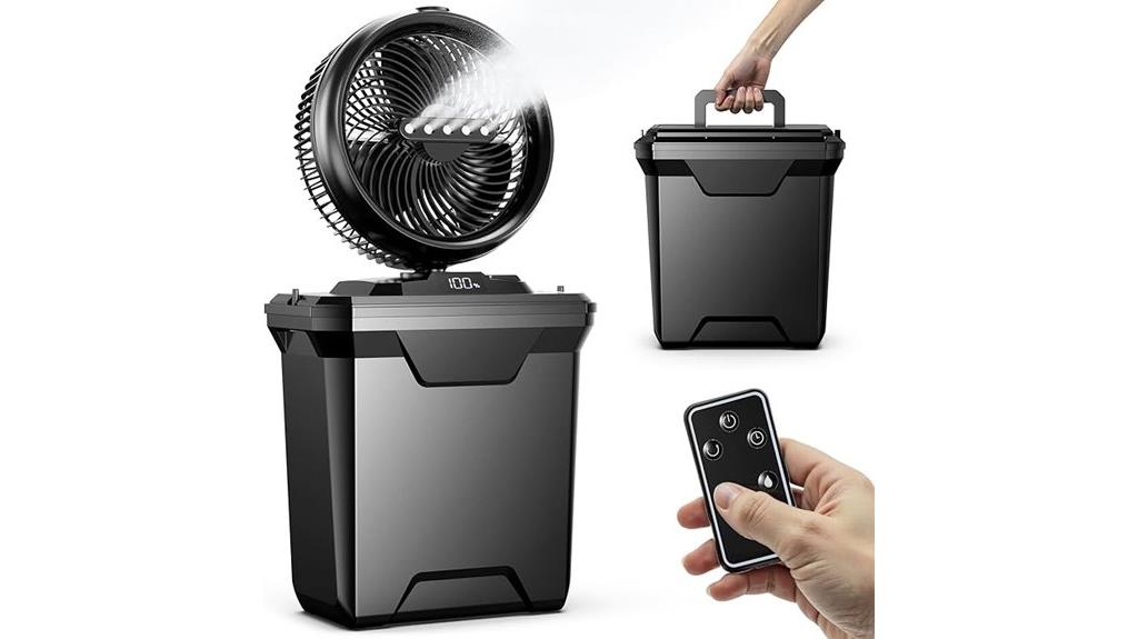 10 inch remote misting fan