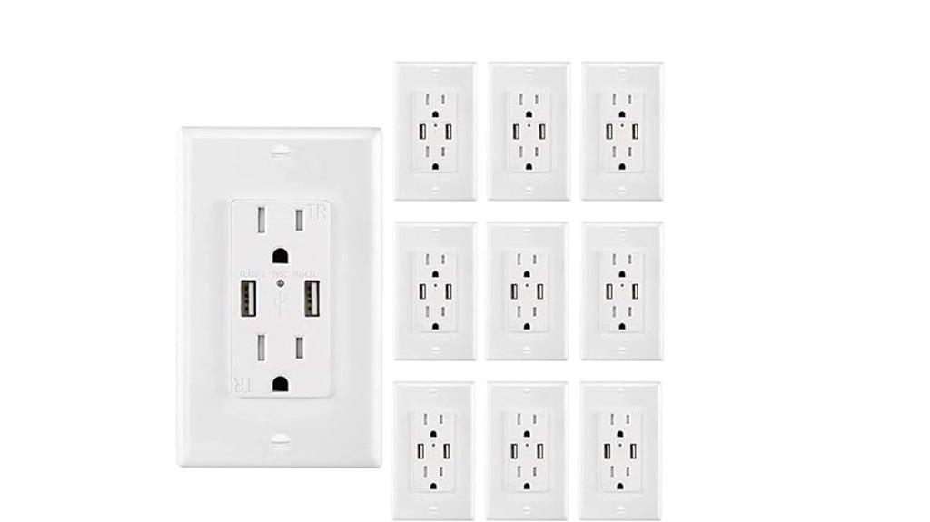 10 pack wall plate chargers