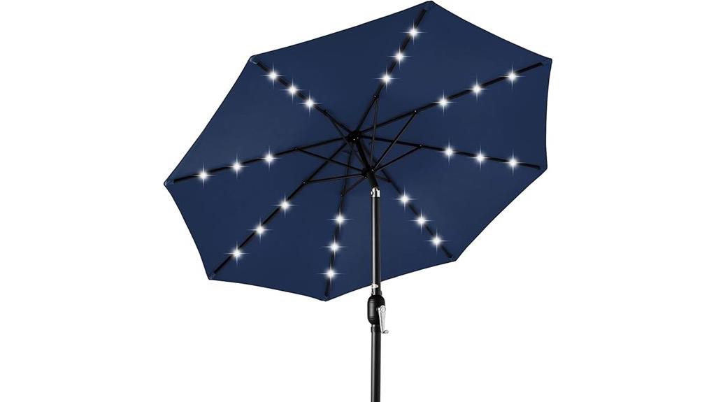 10ft solar led patio umbrella