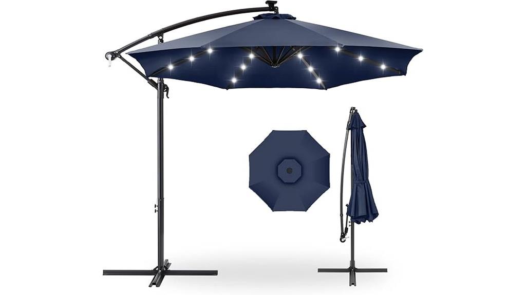 10ft solar led umbrella