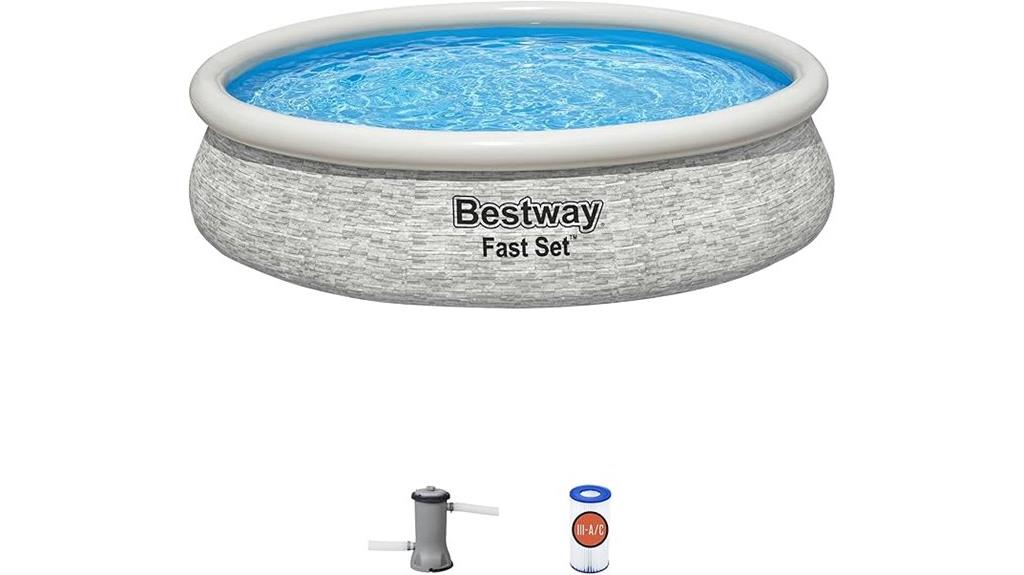 12 foot round pool set