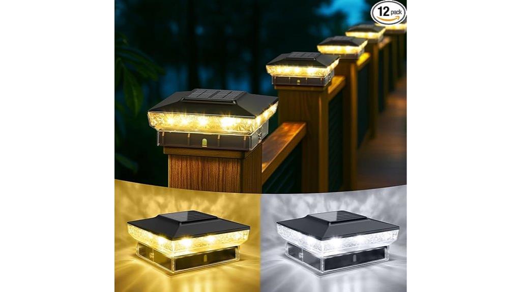 12 pack solar post lights