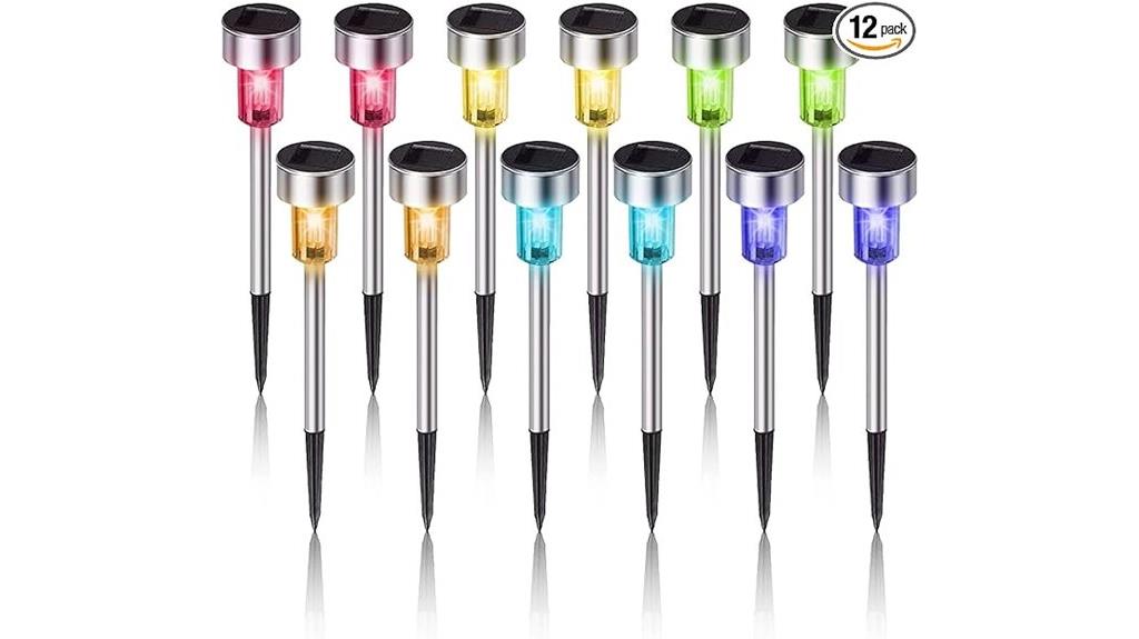 12 waterproof solar lights