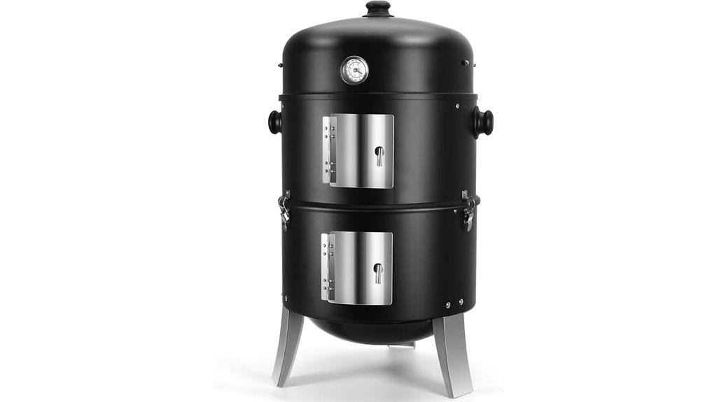 16 inch versatile charcoal smoker