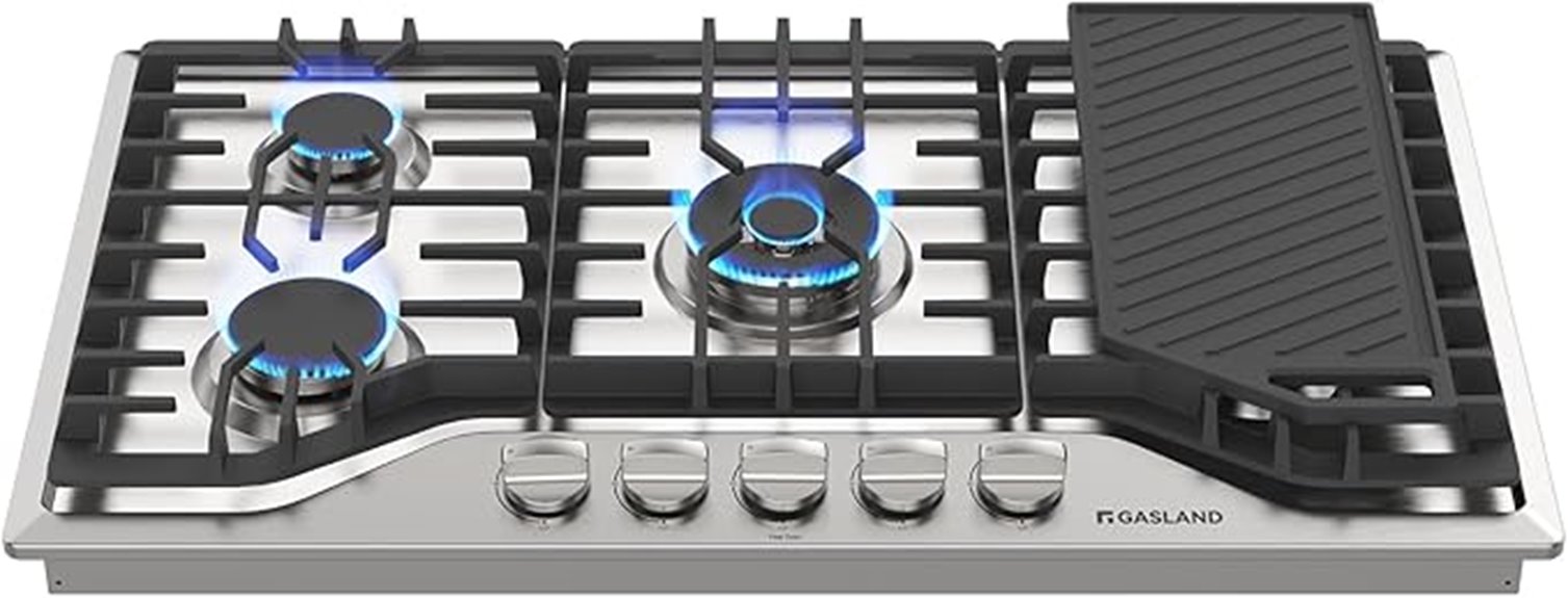36 inch gas cooktop
