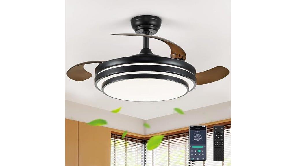 42 inch retractable ceiling fan