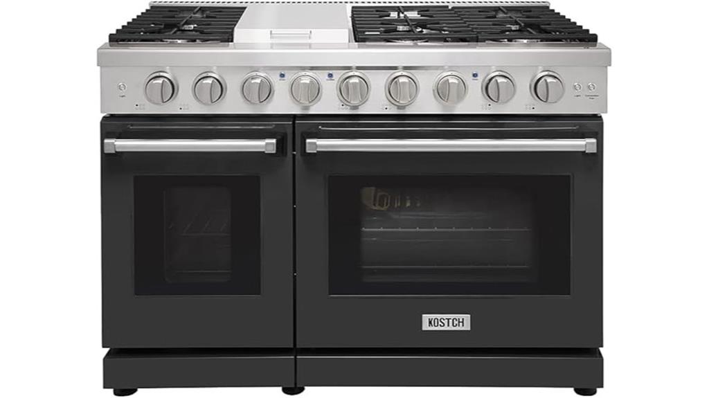 48 inch stainless steel gas range