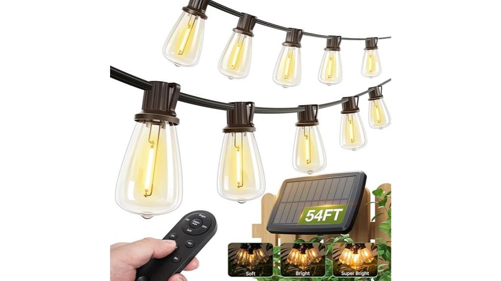 54 foot solar string lights