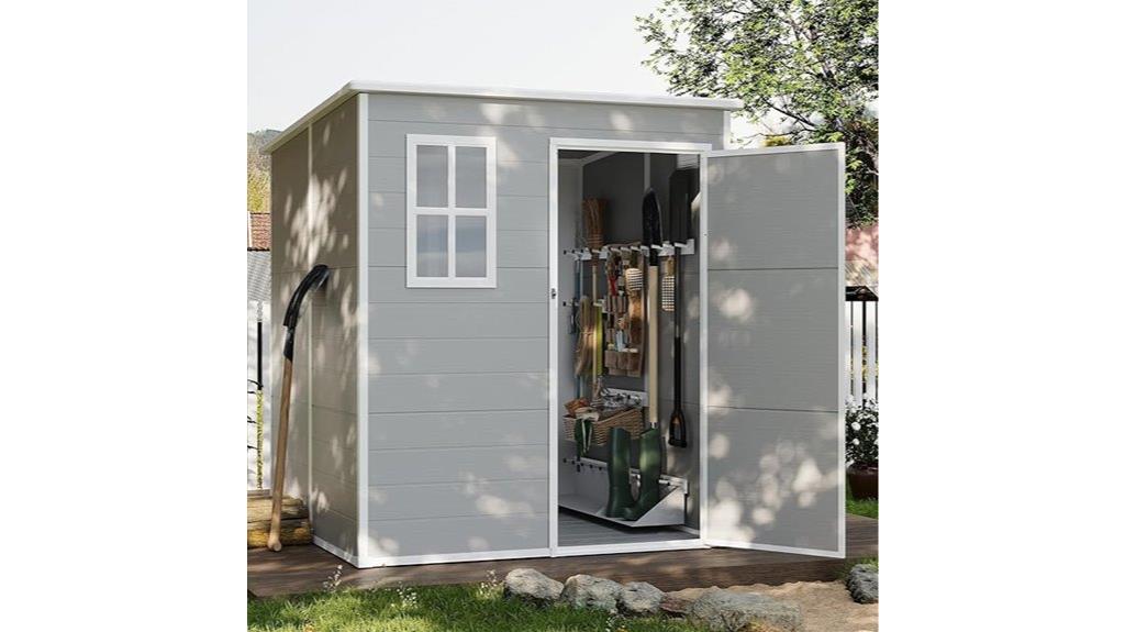 6x6 resin outdoor shed