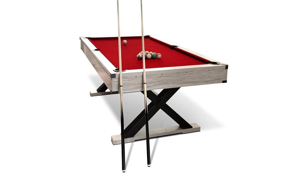 7 ft black pool table