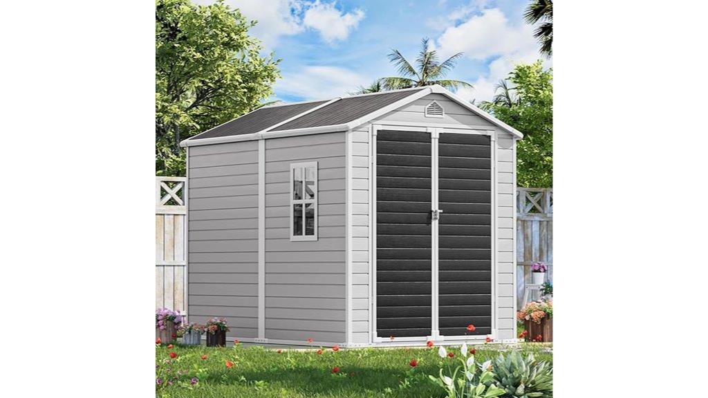 8x6x7 ft resin shed