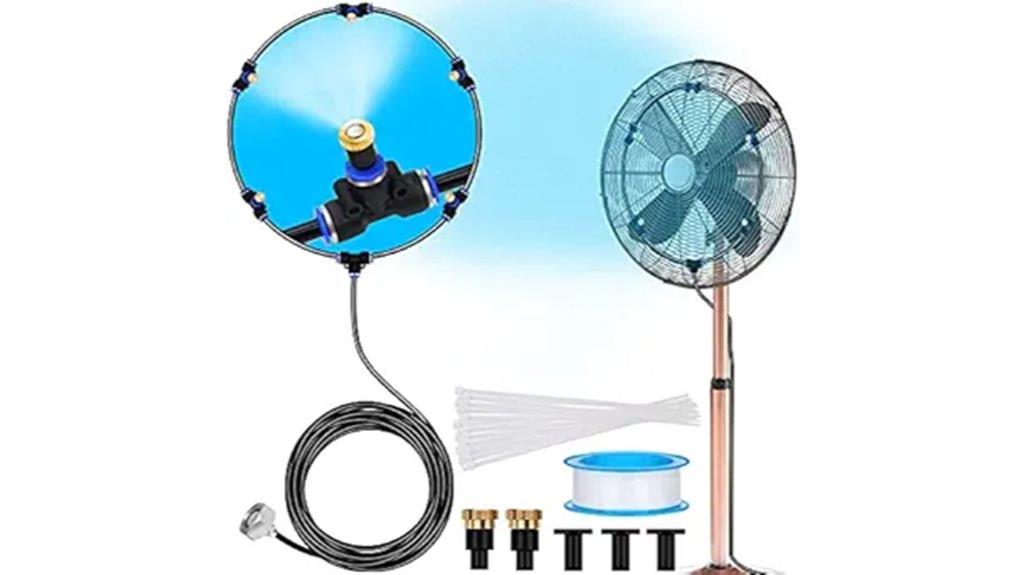 adjustable 26ft fan misting