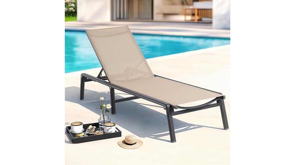 adjustable aluminum outdoor lounge