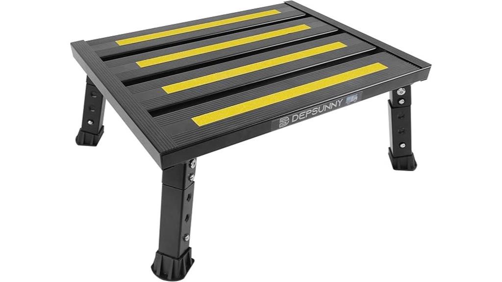 adjustable aluminum rv step