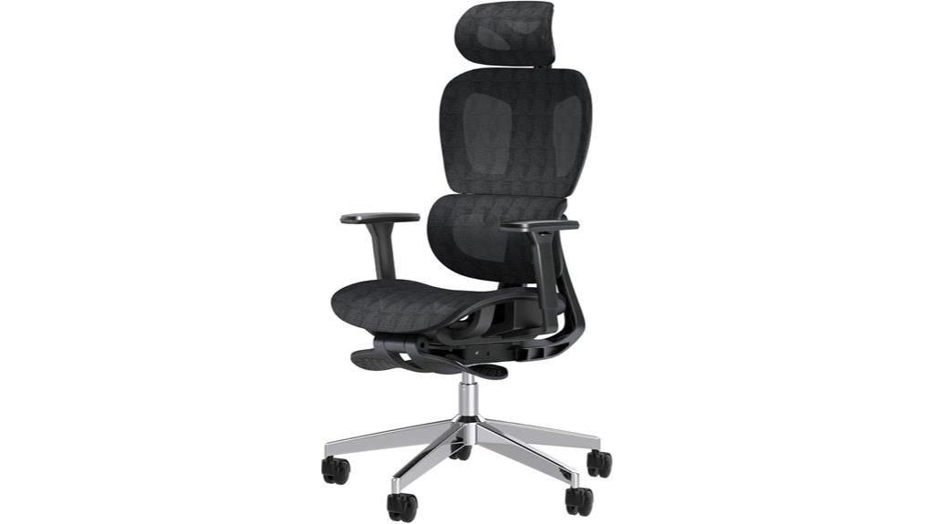 adjustable armrest mesh chair
