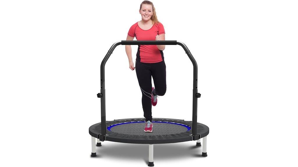 adjustable bar mini trampoline