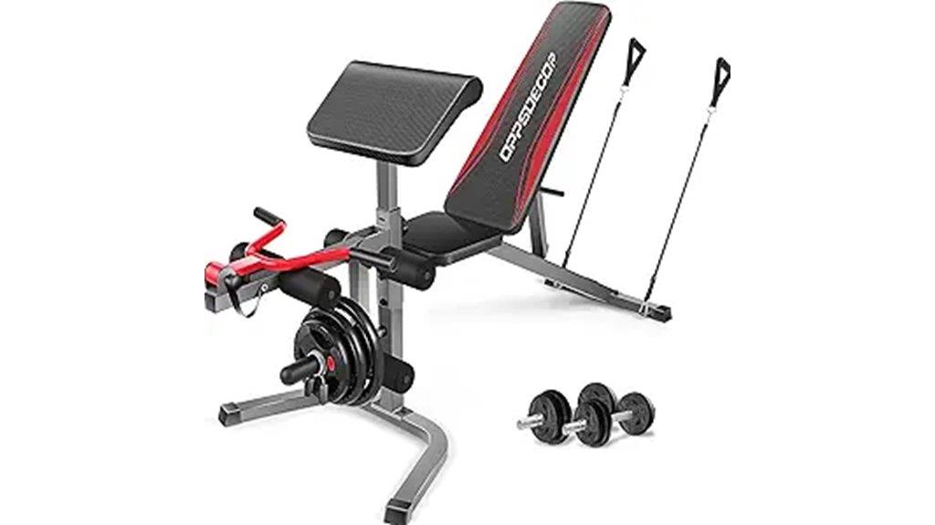 adjustable bench with leg