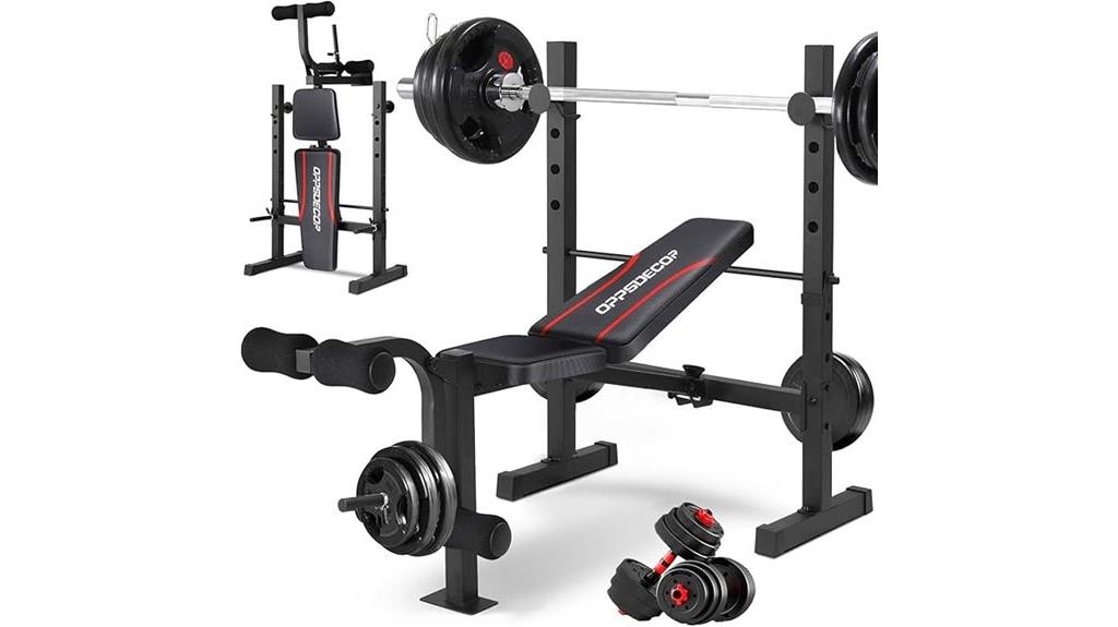 adjustable bench with rack