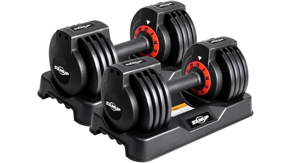 adjustable dumbbell weight set