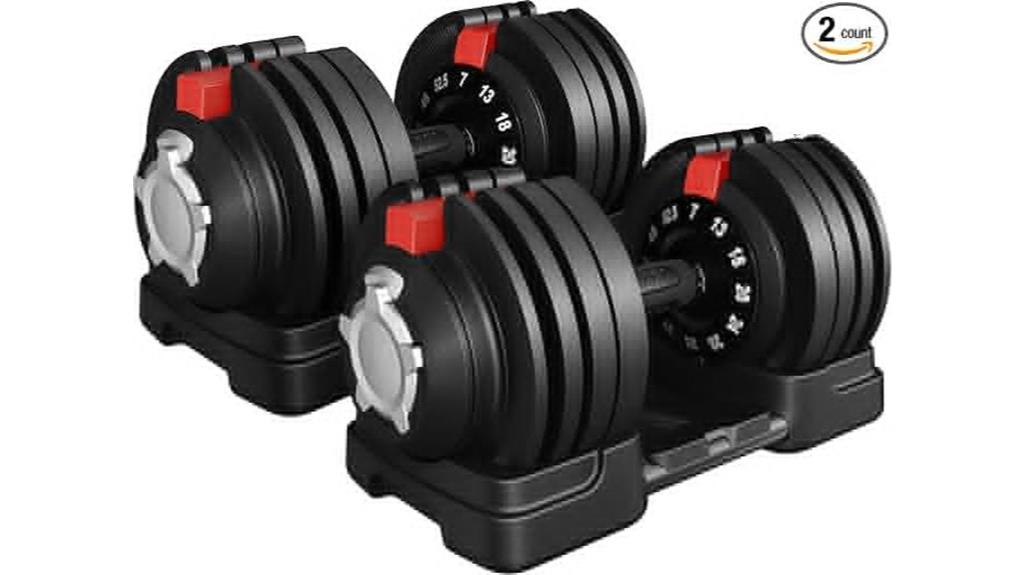 adjustable dumbbell with safety