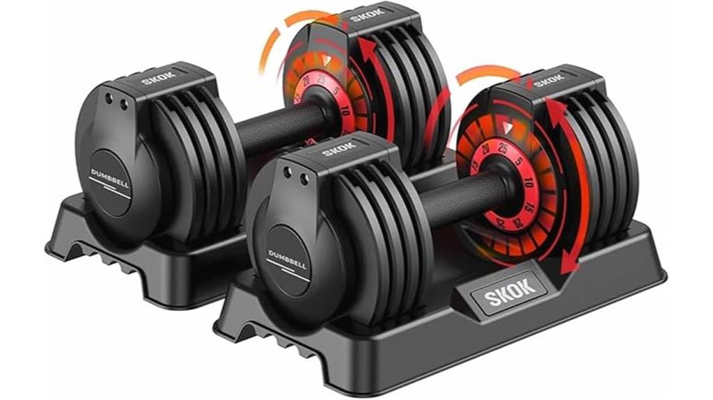 adjustable dumbbells set