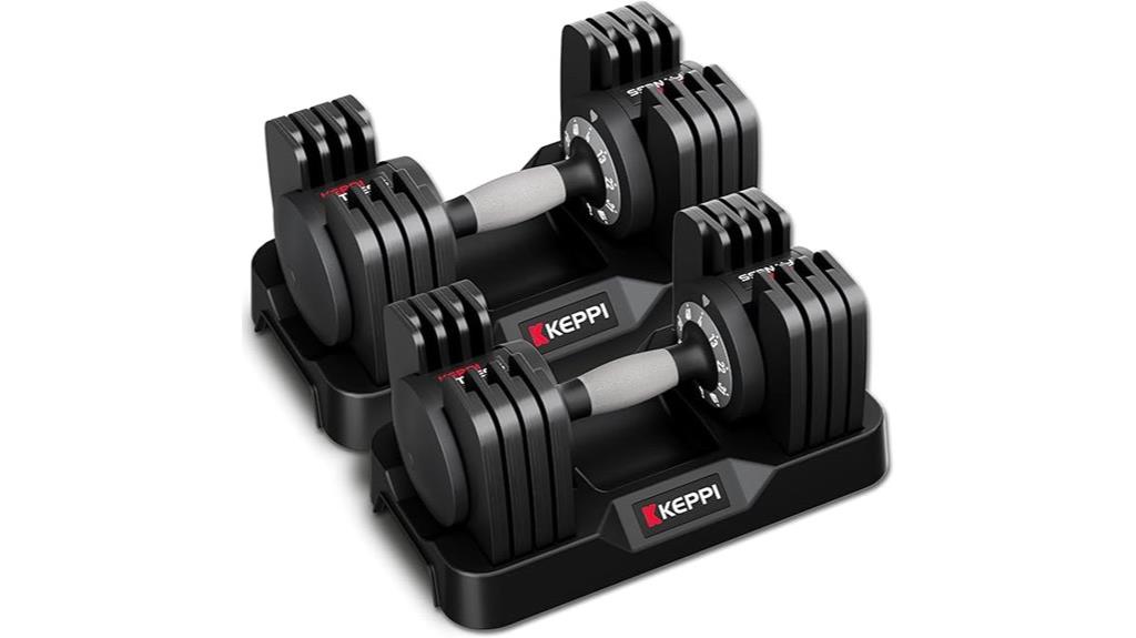 adjustable dumbbells with handles