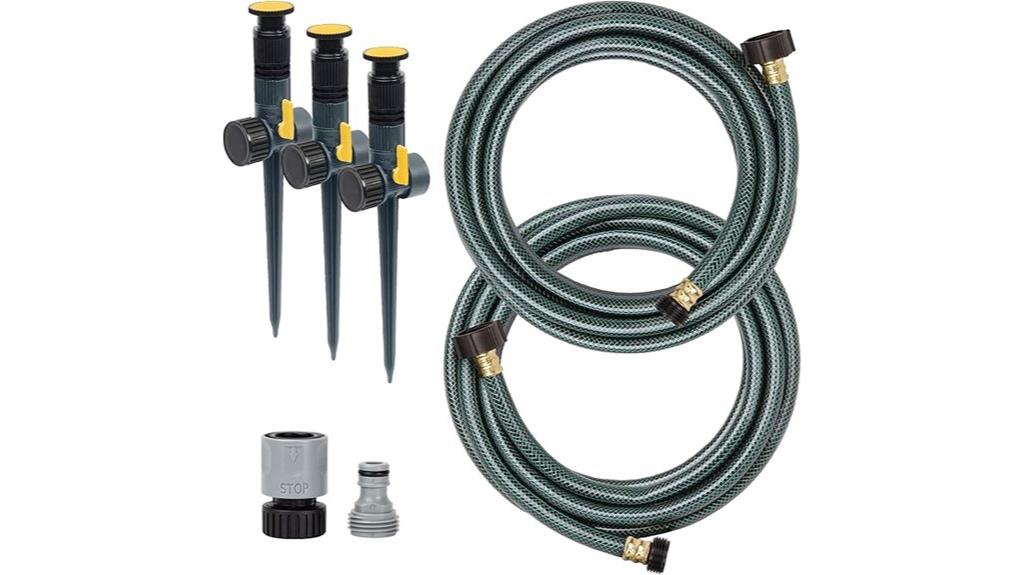 adjustable green spike sprinkler