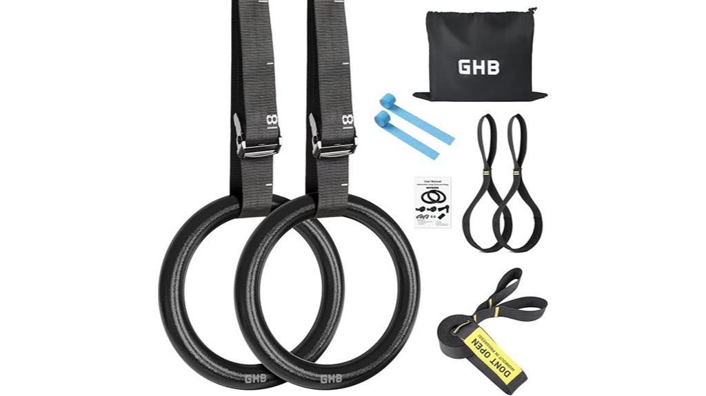 adjustable gymnastic rings set