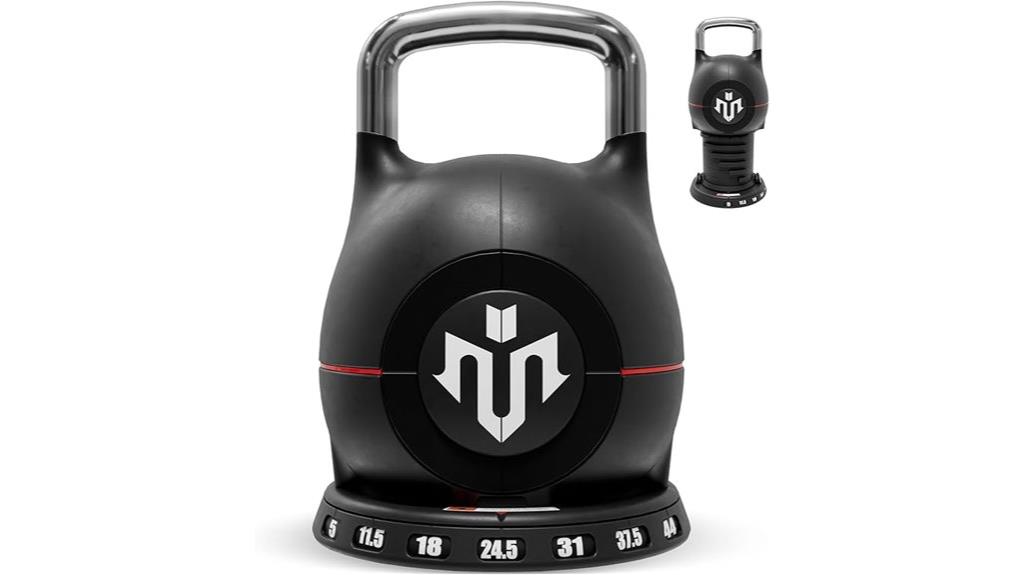 adjustable kettlebell with seven weights