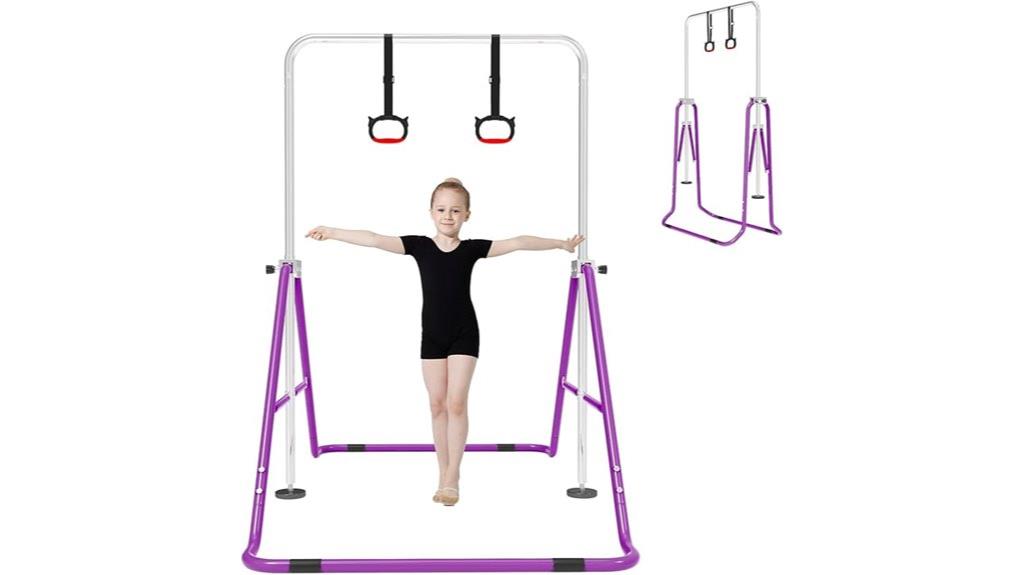 adjustable kids gymnastics bar