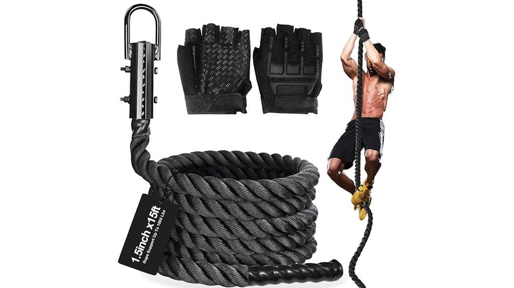 adjustable length climbing rope