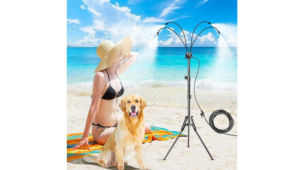 adjustable outdoor misting stand