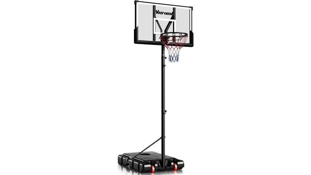 adjustable portable basketball hoop
