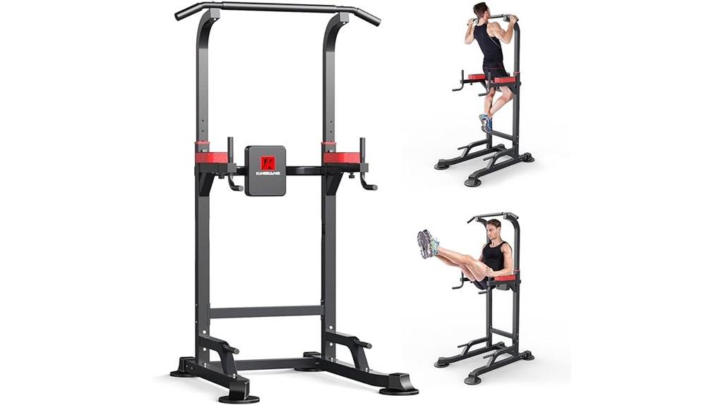 adjustable power tower dip station