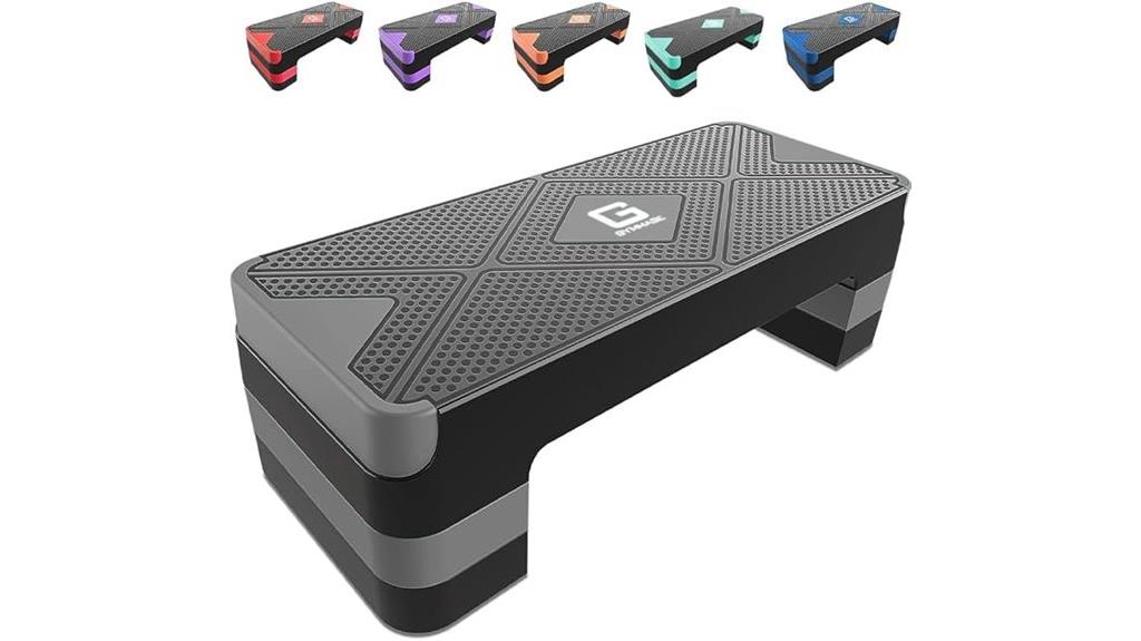 adjustable step exercise platform