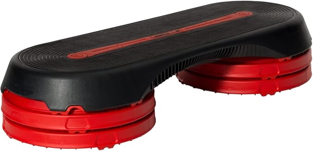 adjustable step exercise platform