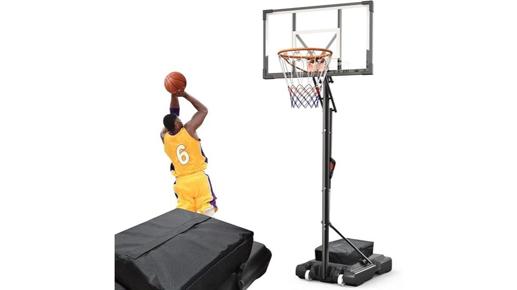 adjustable wheeled basketball hoop