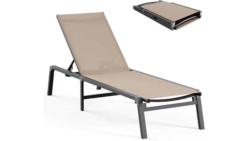 aluminum adjustable outdoor lounge