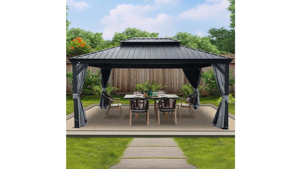 aluminum gazebo with curtains