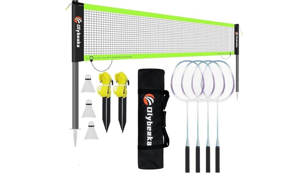 backyard professional badminton set