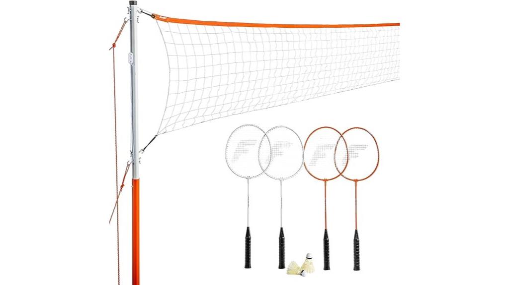 badminton net rackets set