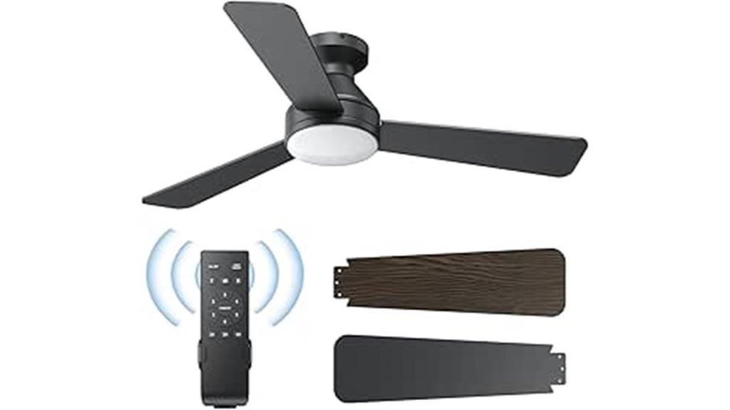 black 42 inch led fan