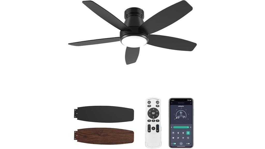 black 42 inch remote fan