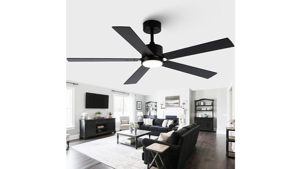 black 52 inch ceiling fan