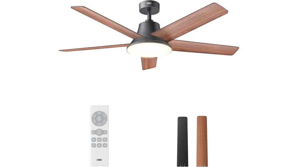black 52 inch ceiling fan