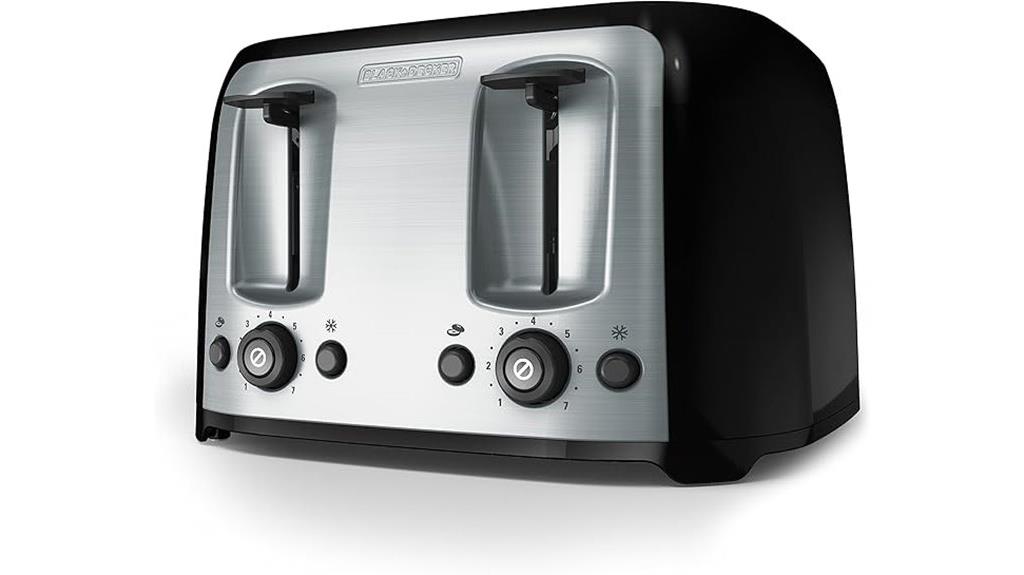 black decker four slice toaster
