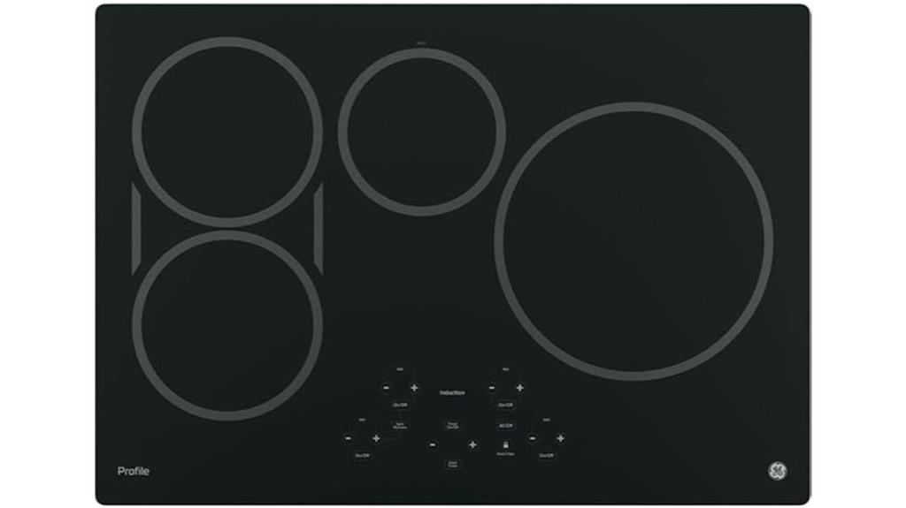 black electric induction cooktop