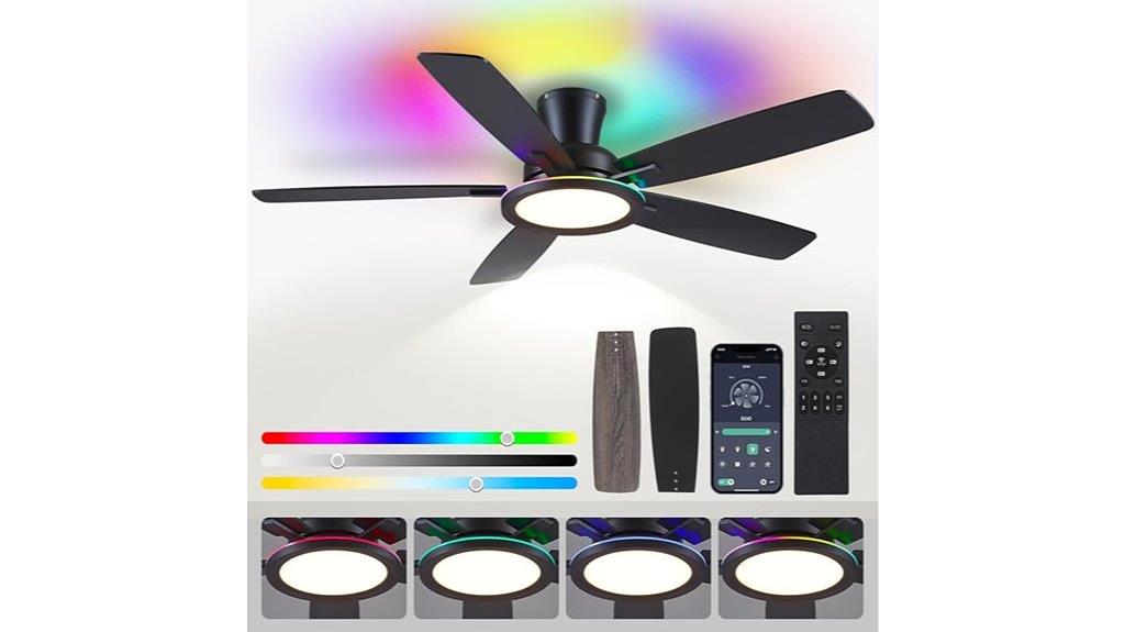 black rgb led fan